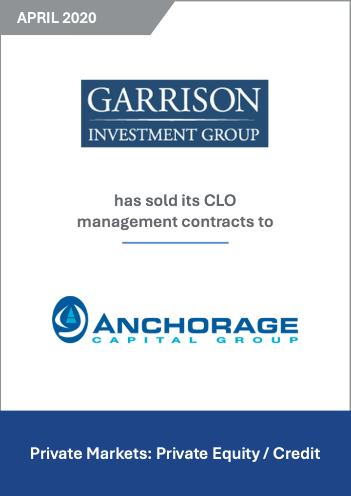 Berkshire Global Advisors acted as financial advisor to Garrison